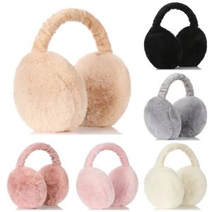 Ear muffs moda unisex inverno earmuffs mulheres homens mais quente pelúcia cor sólida confortável earflap 231204