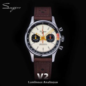 Other Watches Sugess of Men Chronograph Mechanical Wristes Tianjin ST19 nneck ment Pilot Mens Sapphire Crystal Gift V2 Q231204