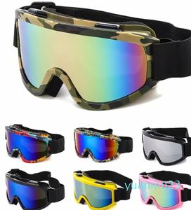 Kayak Goggles Kış Antifog Snowboard Kayak Gözlükleri Açık Hava Spor Kar Gözlüğü Motosiklet Rüzgar Geçirmez Kamuflaj