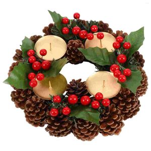 Decorative Flowers Christmas Holder Xmas Decor Candlestick Bedroom Wreath Table Metal Stand