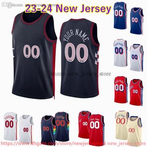 0 Tyrese Maxey Jersey Custom 2023-24 Printed Basketball Jerseys 21 Joel Tobias Embiid Harris Jaden Springer Marcus Morris Sr. Nicolas Batum Robert Covington Shorts