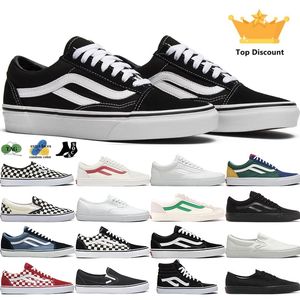 Schuhe Old Skool Leinwand Männer Frauen Laufschuhe Weiß Schwarz Rosa Grün Slip auf Sport Chaussures Dropshipping