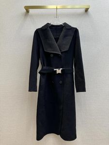 Giacche da donna 23 Autunno e inverno Risvolto Cappotto di lana di cashmere nero Indossare Quanto tempo non ha paura dell'obsolescenza Un temperamento sensoriale