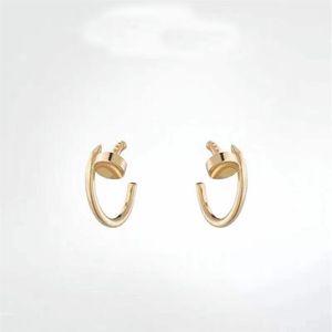 Mode titanstål naglar studörhängen för män och kvinnor guld silver smycken för älskare par ringar gåva nrj243v