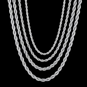 Hiphop Cool designer necklace For Women mens necklace Chains ed Rope Stainless Steel Gold Silver Black South American Necklac204S