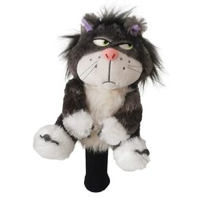 Klubbhuvuden Personlighet Cat Golf Driver Head Cover Golf Club 0cc Totoro Wood Cover Dr FW Söt gåva 231204