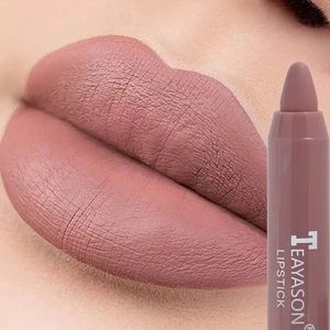 Lip Pencils Nude Velvet Matte Lipstick Long Lasting Waterproof Color Rendering Non-stick Cup Lip Glaze Lips Liner Pencil Woman Cosmetics 231204