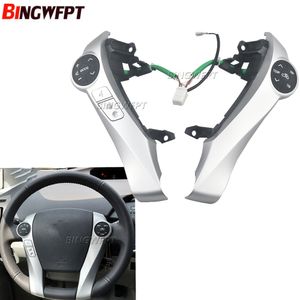 Silver Steering Wheel Phone Buttons Instrument Switch Control Button For Toyota Prius 30 XW30 2009-2015 Prius C Aqua 2014