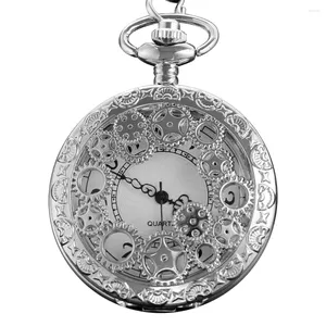 Pocket Watches Exquisite Digital Dial Serrated Quartz Watch With Retro Chain Bracelet Waist Accessories For Men And Women's Gifts