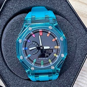 GA Orologi da polso LED Doppio display Uomo Donna Donna Sport casual completo Orologio digitale di lusso con logo completo 21