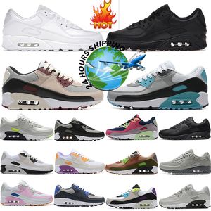 90 scarpe da corsa classiche spedizione gratuita anni '90 per uomo donna Triple White Gum nero Tweed Dark Army Halloween Airbrush Midnight Navy scarpe da ginnastica da esterno