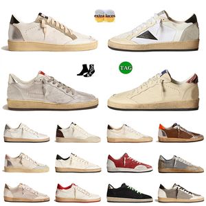 Designer Italien Damen Super Star Vintage Distressed Paar Sneakers Ballstar Luxus Golden Pailletten Old Dirty Low Loafers Classic Goldens Black Men Trainer