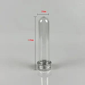 10Pcs 30ml Plastic Test Tube With Screw Cap PET Bottle Aluminum Packing