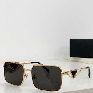 24ss Womens Designer Square Aviator Sunglasses Brand Mens Metal Sunglasses Triangle Metal Legs Black Lens UV400 Fashion Outdoor Metal Glasses SPRA52S