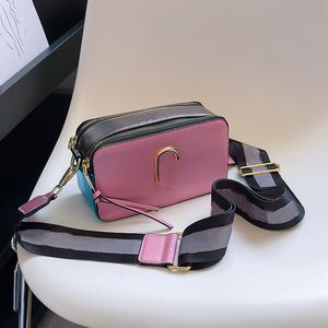 Bolsa feminina outono cor contrastante ombro único crossbody bolsa moda alça de ombro larga para mulher