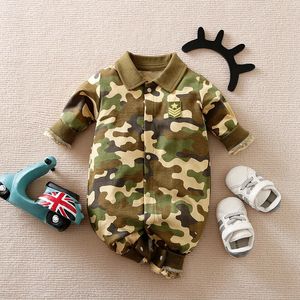 Strampler Baby Jungen Kleidung Overalls Taktische Militärische Tarnung 0 3 6 9 12 18 Monate Cosplay Pyjamas Anime Verkleidung Halloween Kostüm 231204