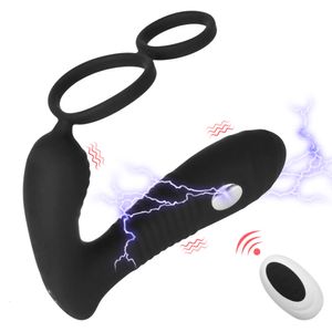 Zabawki seksu masażer porażek elektrycznych wibratory paski Penis Anal wtyczka dla mężczyzn pierścienie kutasa