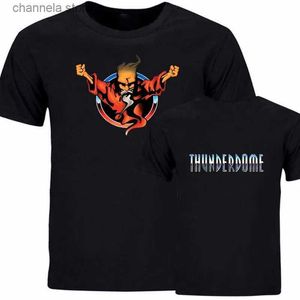 Herr t-shirts thunderdome t shirt män kvinnor mode hip hopp tees topps roliga sommar kortärmad camiseta hombre svart skjorta casual streetwear t231204