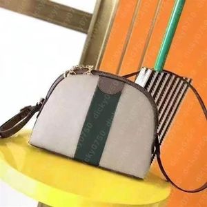 Dicky0750 Shell Handbags Chain Clutch Lady Crossbody Bags Hobo Classic Striped Counter Bag for Women Fashion BaseBag2905