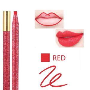 Waterproof Long-Lasting Lip & Eyebrow Pencils - Peel Off Microblading Makeup Tool, Red
