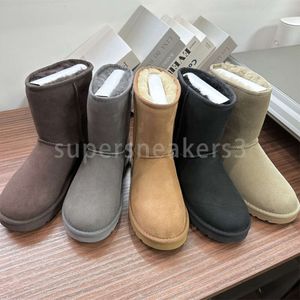 2023 Designer Kids Toddler Classic Ultra Mini Boots Snow Boot Women Men Fur Sheepes Shed Synd Beige Beige Driftwood Size 21-35