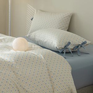 Conjuntos de cama 100 algodão conjunto flor impressa folha de cama conjuntos de algodão puro capa de edredão única rainha rei linho 231204