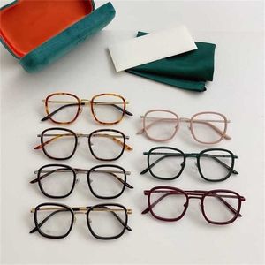 Occhiali da sole Nuovi di alta qualità nuovi occhiali con stampa leopardata tartaruga completa montatura vino rosso 0678 ottica miope per uomo e donna