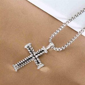 Män stil kedja halsband halsband hängen klassiska kvinnor diamant dy vintage hänge höft smycken korshopplängd 50cm190q