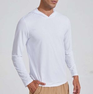 Lu Men Hoodie camisa de secagem rápida com manga longa Executando camisetas T compressão respirável Moda e atmosfera ATUGIEJ1324