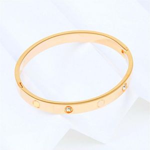 Amor parafuso pulseira feminina de aço inoxidável pode ser aberto pulseira casal simples jóias presentes para mulher acessórios corrente inteira o248d