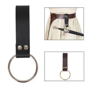 Party Supplies Medieval Metal O Ring Sword Scabbard Leather Belt Holder Case Cosplay Costume Larp Kit Props Katana Rapier Holster Loop