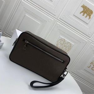 M42838 KASAI HANDBAG MEN REPLE ANVÄNDNINGSBAG MODE Kvinnor Bruna blommor Handleds toalettartiklar Totes Wallet Man Canvas Outdoor Clutch BA279T