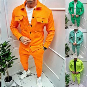 Men's Tracksuits Fall Breathable Wrinkle Two Piece Suit Roll Sleeve Shirt Pants Set With Vest La Jacket Star