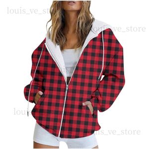 Hoodies للنساء للبلوزات بالإضافة إلى الحجم نسبة نسبة y2k هوديز غير رسمية جاكيتات المسار الطويلة الطويلة في مراقبة الإناث مع ربو الجيب S-5XL T231204