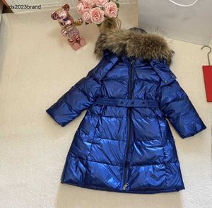 Nowy projektant Baby Down Tacets Winter Wysokiej jakości rozmiar płaszcza dziecięcego rozmiar 0-12 Pluszowy kołnierz czapki Odłączane dzieciaki Nov25