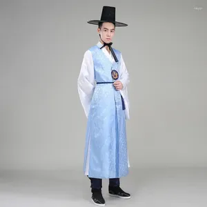 Abbigliamento etnico di alta qualità ortodosso seta costume tradizionale coreano matrimonio raso maschile Hanbok per uomo