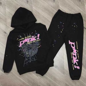 Herrtröja tröja svart brun spindel hoodie tröja riktiga fotoresuit web pullovers sp5der 555555 sweatpants set designer boy girl kith hoodies jqgm