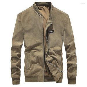 Men's Jackets 2023 Men Spring Autumn Business Casual O-Neck Bomber Jacket Coat Warm Classic Soft Solid Color Pockets Plus