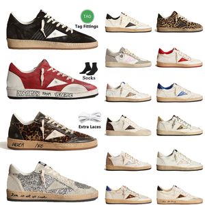 Designer shoes Woman Mens Golden Goode Sneakers Silver Leather Pink Green Red Black White Leather Suede Vintage Basketball Platform Skateboard OG Trainers 35-46