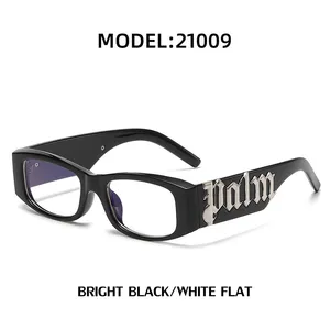 Ram kvinnliga glasögon solglasögon palmangel designer solglasögon för kvinnor män designer sommar nyanser polariserade glasögon stor ram svart
