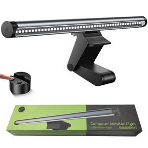 Computermonitorlampe, Bildschirmmonitor-Augenschutz-Lichtleiste, LED-Lampe mit automatischer Dimmfunktion, Touch-Steuerung, blendfreier Bildschirm, platzsparende Home-Office-Schreibtischlampe