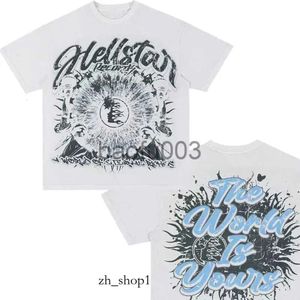 Hellstar Men's T-shirts Hellstar Cotton T-shirt Fashion Black Men Women Designer Clothes Cartoon Graphic Punk Rock Tops Summer High Street 245