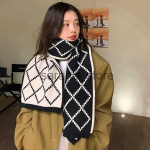 Scarves Winter Pashmina Scarf Women Luxury Cashmere Wool Scarf Red Black White Beige Plaid Scarves for Women Men Christmas Scarf Gifts J231204