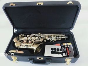 Ny ankomst Soprano Saxofon böjd sax bbtune musikinstrument sax med munstycke professionell klass gratis aaa