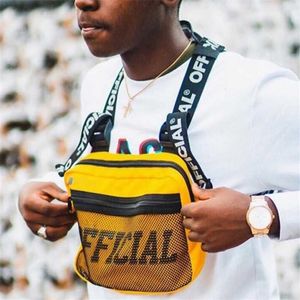 Streetwear Men Bage kamizelka taktyczna w stylu hip -hopowym torby na klatkę piersiową Pakiety dla kobiet mody Punck Rig na klatce piersiowej torba talii 211023234T