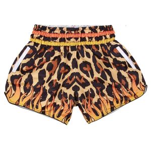 Other Sporting Goods Muay Thai Shorts Leopard Tiger Printing Boxing Men Women Kids Fight Kickboxing Pants Gym Sparring Training MMA Clothing 231204