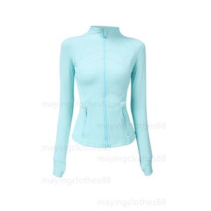 Lu Lu Womens Designer Jacket Define Jacket Fitness Yoga Outfit Womens Jacket Slim Sports Jacket Stand Up Collar Zipper Long Sleeve Tight Yogas 477