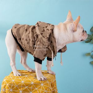 Designer Dog Hoodie Dog Abbigliamento per cani da cani inverno giacca classica vestito per animali domestici per cagnolini di piccola taglia francese bulldog o abbigliamento cucciolo di carlino bruno xxl a360