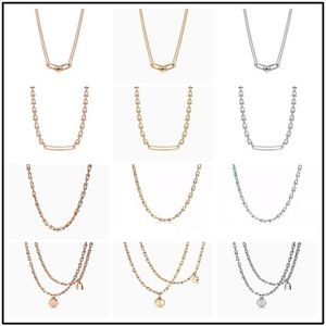 Pendant 925 silver Necklaces U shaped necklace tiff HardWear series rose the same styleany Co original packaging highquality desi301I