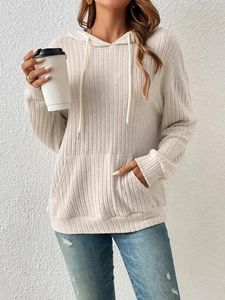 Mens Hoodies Sweatshirts Autumn and Winter Women Fashion Pocket Lång ärm Sweatshirt Casual Streetwear Pit Stripe Vintage Knit Clothes 231204